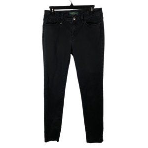 LRL Ralph Lauren Jeans Co Womens Black skinny Mid Rise Stretch Denim Jean Sz 6‎